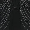New Luxury Sparkly Crystal Rhinestone Pearl Celebrities Gown Brown Dress Woman Strap Evening Party Birthday Prom Wedding Vestido