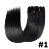 Seamless Clip ins Extensions Human Hair Straight Brazilian Remy Real Natural Hair 8Pcs 120G/Set Clip on Human Hair Extensions