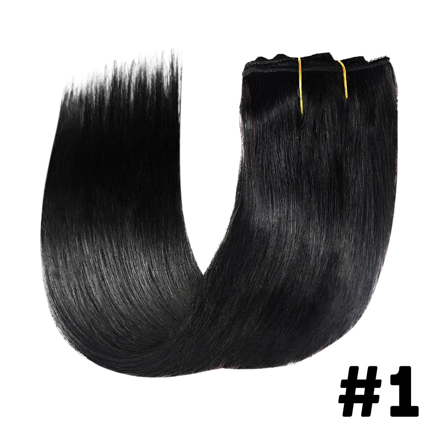 Seamless Clip ins Extensions Human Hair Straight Brazilian Remy Real Natural Hair 8Pcs 120G/Set Clip on Human Hair Extensions