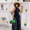 Summer New Style Women's Jumpsuit High Waist Denim Sleeveless Collared Pant One Piece Suit Chinese Manufacturer Origin