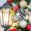 5 Stück 14,5 cm Glitzer künstliche Weihnachtsblumen fröhliche Weihnachtsbaumdekoration Neujahrsornamente gefälschte Blumen Weihnachten Natal