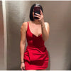 Sexy Pleated Strap Romper Set Women Red Sleeveless Backless U-neck Mini A-line Skirt Female 2025 Fashion Summer Solid Party Suit