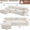 107” modulares Sektionssofa, modernes Couch-Schaumstoff-Sektionssofa für das Wohnzimmer, hochdichtes Schaumstoff-Wolken-Sektionssofa