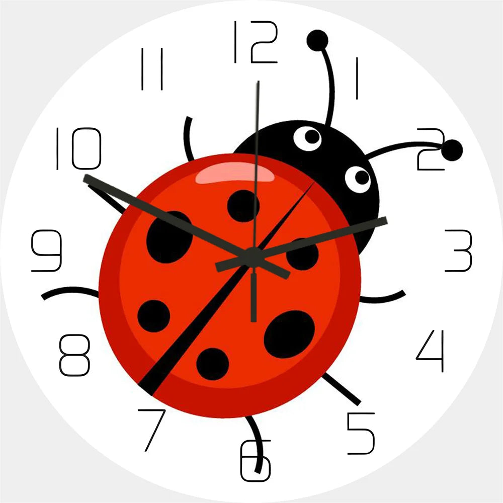 Lustige Frosch Acryl Wanduhr Strand Seestern Schallplatte Marmor Katze Retro Wanddekoration Uhren für Wohnzimmer Schlafzimmer Büro Zuhause