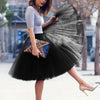 Multi-layer Tulle Tutu Skirts Fuchsia 6 Layers Fluffy Petticoat Underskirt Princess Ball Gown Women Halloween Party Skirt