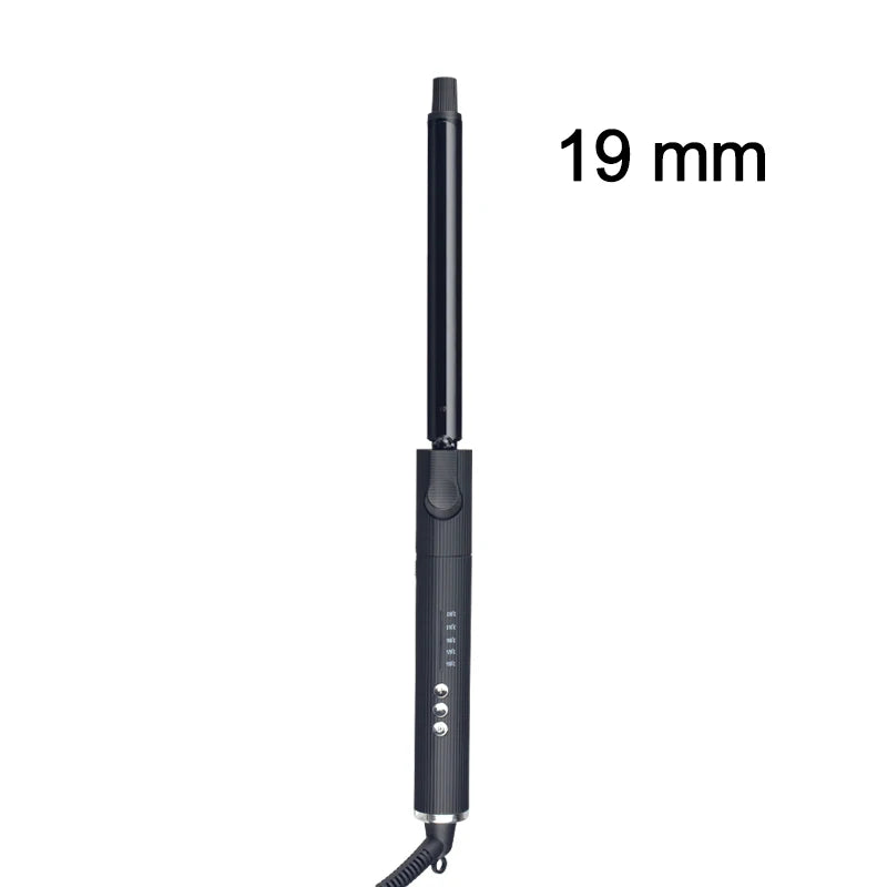 Professioneller rotierender Lockenstab Nano Titanium Schwarz Haarlockenwickler mit 230 Grad