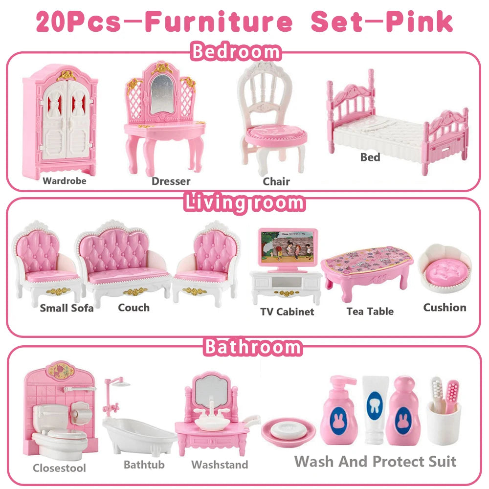 1:12 Puppenhaus Eiswagen Babybett Simulation Miniatur Szene Display Dessertauto Etagenbett Badezimmer Küche Spielzeug für Mädchen