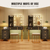 Makeup Vanity with Lights-Vanity Desk with 10 Light Bulbs&3 Color Lighting Modes-Dresser-Makeup Table with Mirror and Chair
