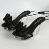 11CM Sexy Riemchen Pole Dance Schuhe Sommer Damen Bestickte Schmetterling High Heels Nachtclub Transparente Wedges Absatzsandalen Schwarz