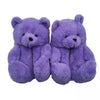 Cute Teddy Bear Plush Winter Slippers Wrapped in Heels Fun Indoor Floor Shoes Women's Gift Warm and Soft Cartoon Plush Animal Sl