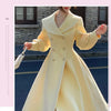 Plus Size 2024 Autumn/Winter New Style French Vintage Tweed Large Lapel Woolen Overcoat Long Sleeve Double Row Button Overcoat