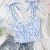 Solid Tie Shoulder Ruched Wide Strap Slim Fit Crop Top for Women Summer 2025 Y2K Clothes Pink Backless Cami Top Streetwear