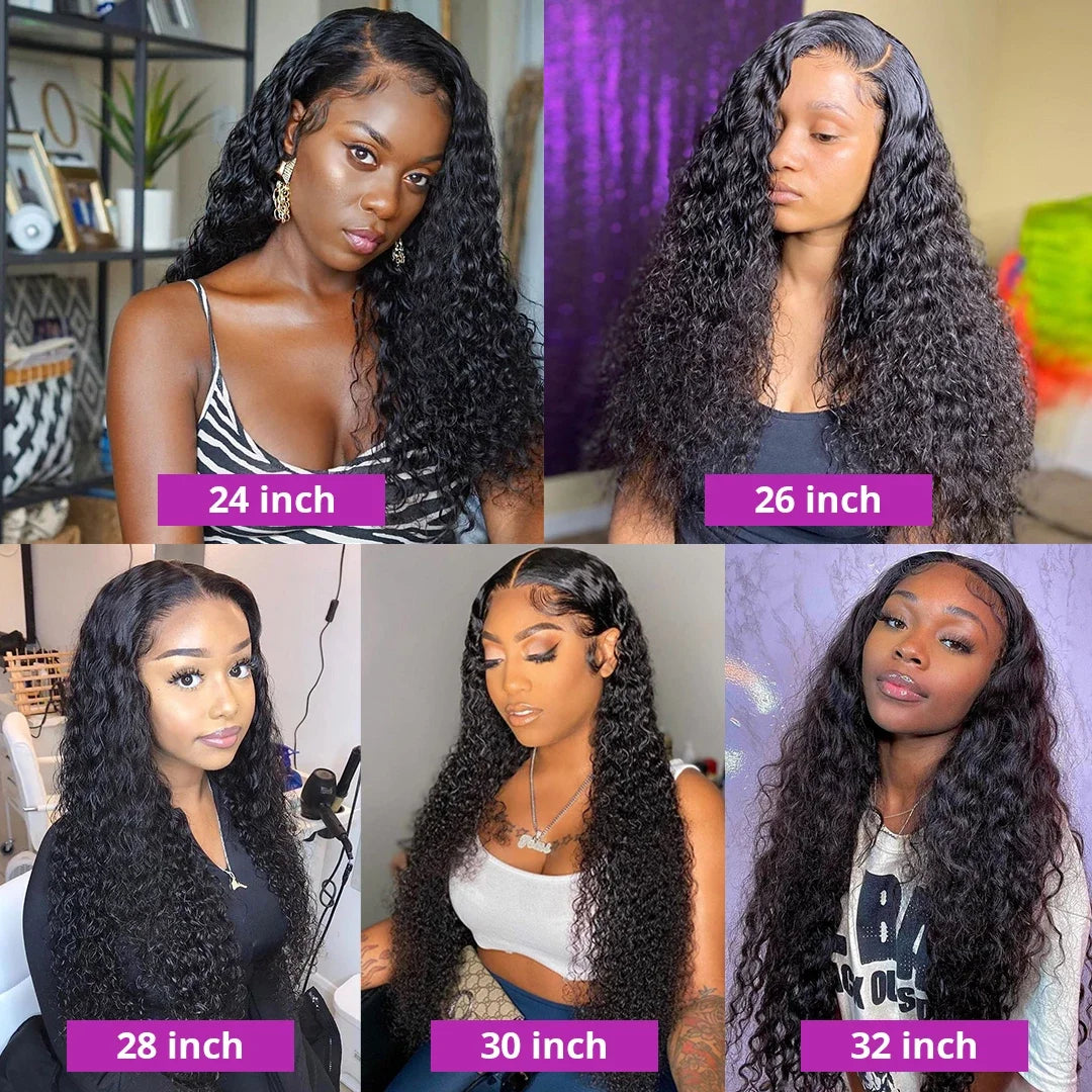 Deep Wave Human Hair Bundles 3/4 Bundles Deal Malaysian Hair Weaves 100% Rew Curly Human Hair Extensions 8-40 inch Virgin Hair