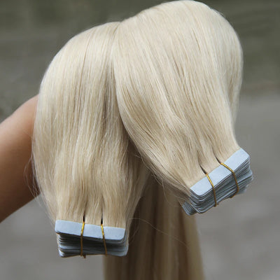 Remy Straight Tape In Hair Extensions Brown 14-30inch Invisible Blonde Virgin Skin Weft PU Human Hair Extension For Women
