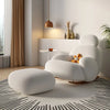 Fluffy White Wohnzimmerstuhl Modern Niedlich Boden Ergonomischer Wohnzimmerstuhl Lounge Relaxsessel Möbel Salon Home Möbel