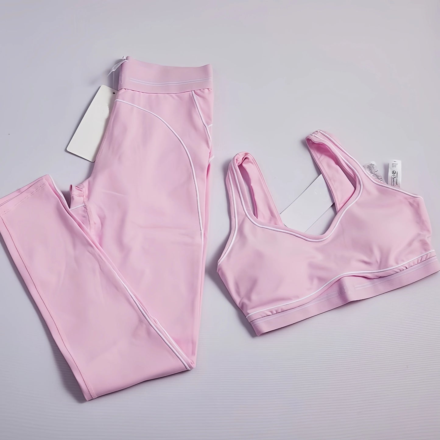 2025 New Women's High-quality Fabric Sports Comfortable Breathable Vest Paired with Tight Pants Two-piece Set