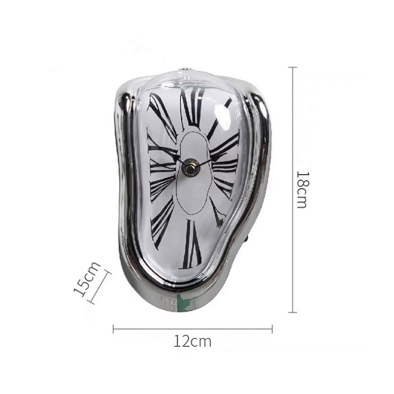 Surrealistische schmelzende Uhr geräuschlose schmelzende Wanduhr Salvador Dalí Stil dekorative Heim-Uhr Büro-Regal Tischgeschenk