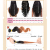 100% indisches Haar, federnde Locken, lockere Wellen, 13x4 HD Lace Front Perücke, Ombre Double Drawn Lockenperücke, 250% Dichte, klebstofffrei mit Babyhaar