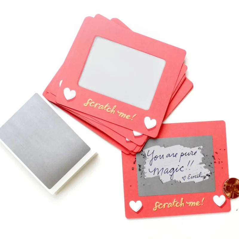 10 Rubbelkarten Geburtstag Geschenk Liebesgutscheine Jahrestag DIY-Geschenk für Sie Valentinstag-Tickets Liebesnotiz-Spielkarten
