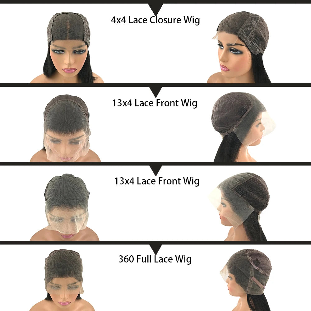 Burmese Curly 13x6 Lace Frontal Human Hair Wigs For Women Jerry Curly Wig With Bang Pre Plucked 4x4 Lace Closure Wig 250% Remy