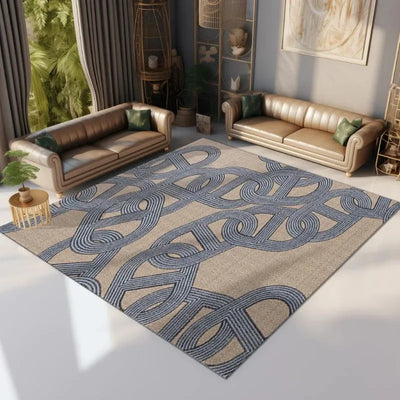 Fortschrittliche ineinandergreifende Kettenmuster Teppich für Wohnzimmer, Garderobe, Schlafzimmer, Nachttisch, weiche Matte, Couchtisch, Plüschteppich Ковер Tapis 러그