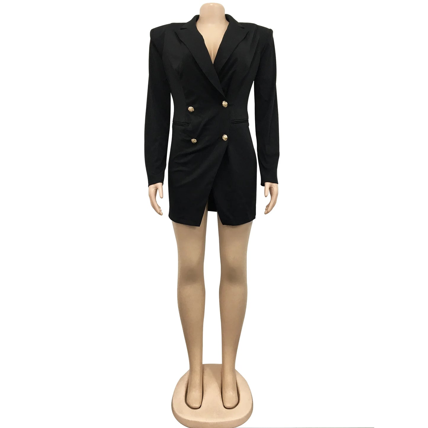 CM.YAYA Elegant Women  Blazer  Women 2022 Autumn Winter Streetwear Robe Femme Blazer Style Bodycon Midi Dress Female Clothing