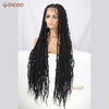 36 Zoll Synthetische Spitze Geflochtene Perücken Schmetterlingszöpfe Spitzenperücke für schwarze Frauen Zopfperücken im Ausverkauf Box Braids Spitzenperücke