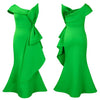 Elegante Kleider für Damen, One Shoulder, ärmellos, Rüschen, Meerjungfrauen-Schnitt, bodenlang, luxuriös, für Geburtstagsfeiern, Dinner, Vestidos Mujer Kleid