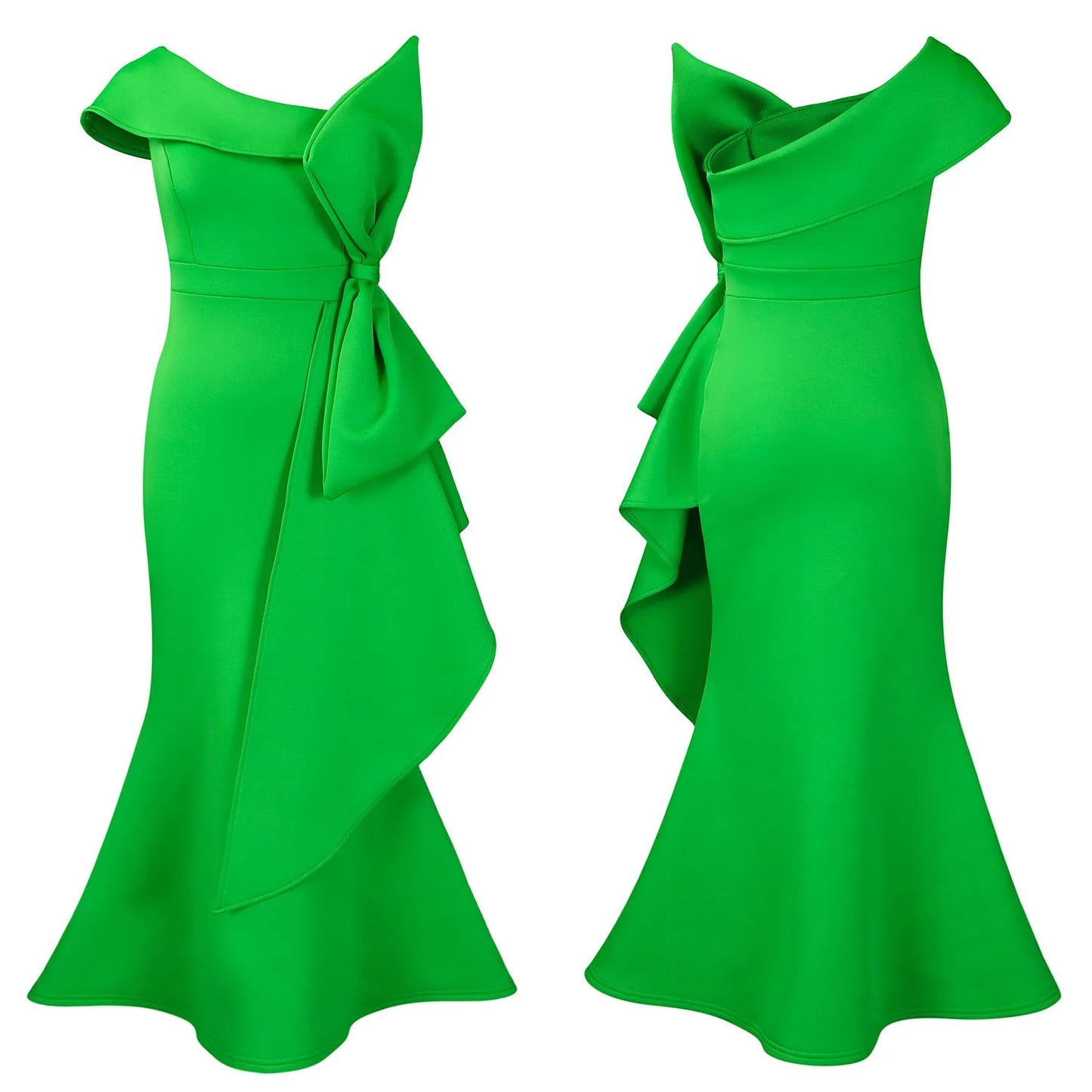 Elegante Kleider für Damen, One Shoulder, ärmellos, Rüschen, Meerjungfrauen-Schnitt, bodenlang, luxuriös, für Geburtstagsfeiern, Dinner, Vestidos Mujer Kleid