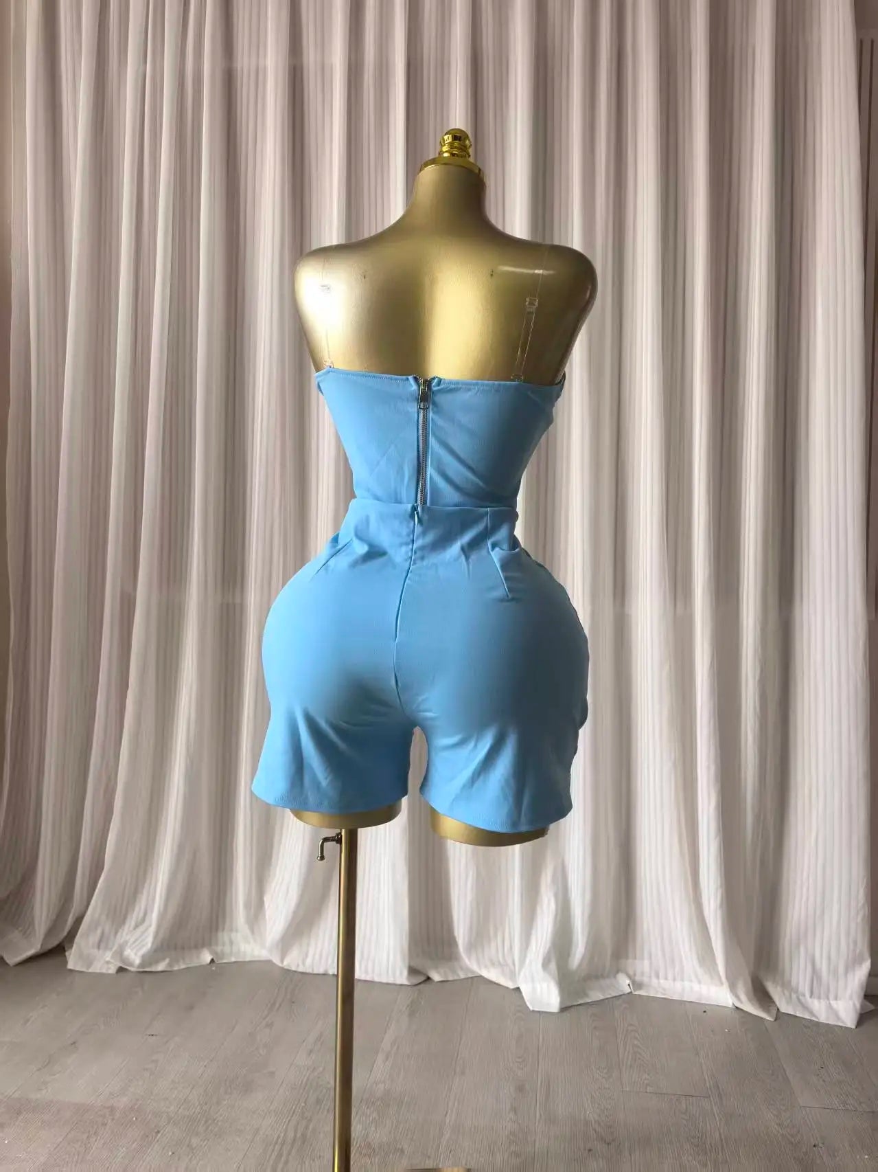 GLCMYAYA Fashion Striped Splicing Women's Set Strapless Crop Top and Shorts Suit 2026 Spring Vacation Two 2 Piece Set Outfits