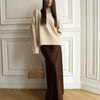 Wolfeel Freizeit Satin Damenrock Frühling Sommer Mode Locker Hoher Bund Maxi Röcke Elegant Einfacher Satin-Fischschwanzrock