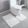 Toilettensitzbezug 3-teiliges Set Badematte Duschraum Bodenmatte Zuhause Badezimmer Anti-Rutsch Saugfähige Fußmatte Badewannen Dekor Teppich