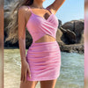 Women Sexy Cutout Bodycon Dress Euro Style Cross Back Straps Hollow Out Nightclub Party Evening Outfit Slim Fit Stretchy Dress