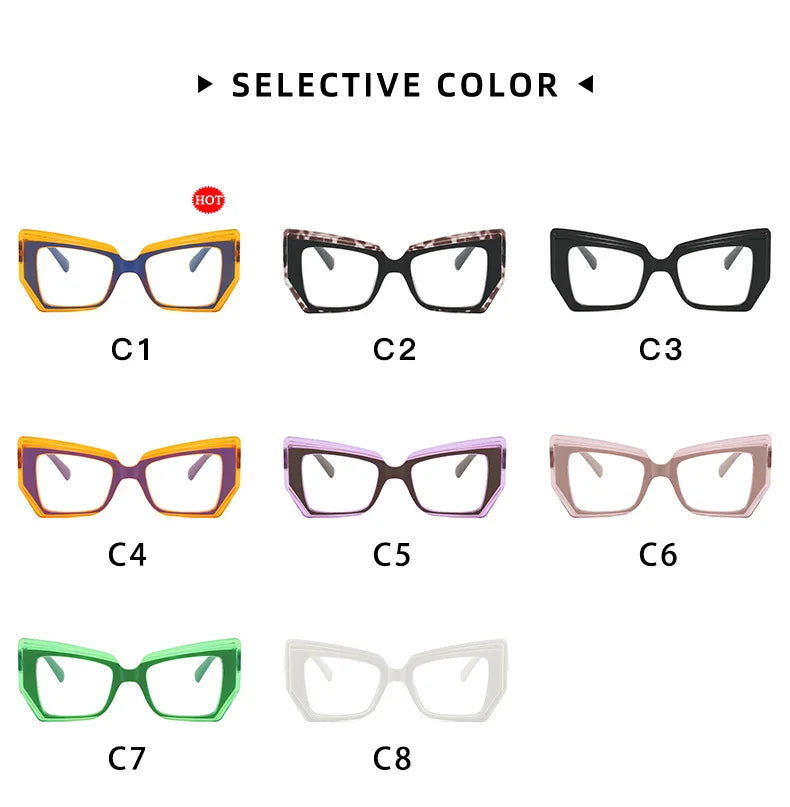 New Clear Thick Frame Eyewear Anti Blue Light Blocking Glasses Square Optical Eyeglasses For Women eye glasses for men