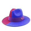 Low price wholesale Fedora hats men's and women's jazz hats red and white new tie dyed Fedora hats autumn classic hats sombrero