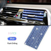 10 Stücke Diamant Auto Klimaanlage Outlet Streifen Bohrer U Form Strass Clip Dekoration Glänzende Kristall Trim Streifen Auto Zubehör