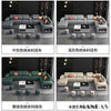 MINGDIBAO Fabric Sofa Set Furniture Living Room Sofa Set with USB and Stools / Big U Shape Cloth Couch Sofas for Home Furniture