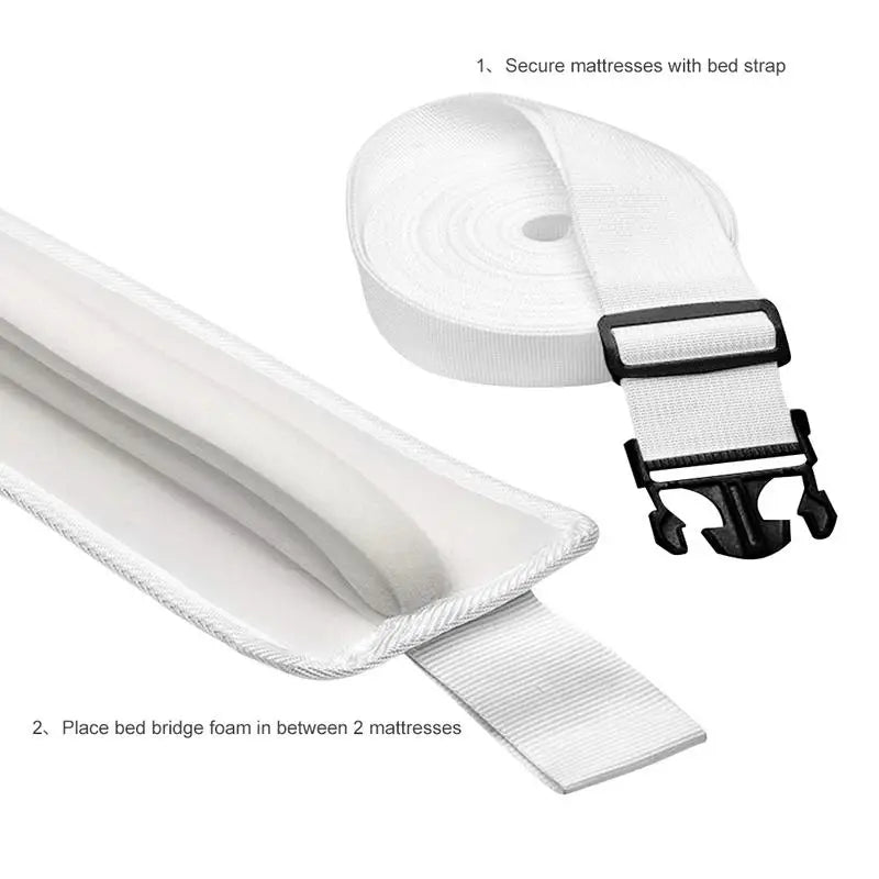 Bettbrücke Zwillings- zu Kingsize-Konverter-Kit Bettlückenfüller zur Umwandlung von Einzelbetten in King-Size-Betten Matratzenverbinder für Gäste
