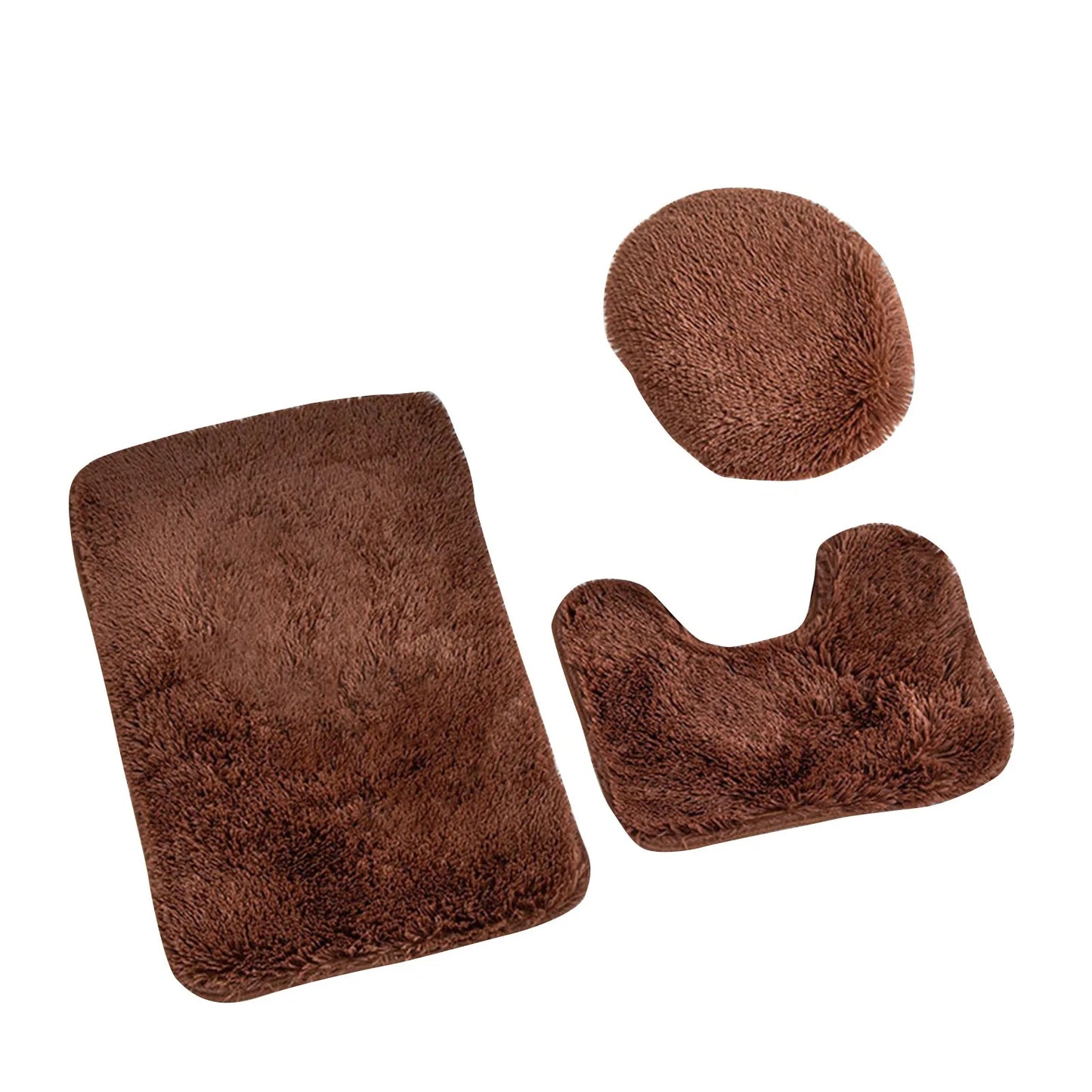 3-piece Bathroom Rug Set Super Soft Bathroom Rug Set with Non-slip Absorbent Floor Mat for Home Bathroom Decoration 3 Piece Bath