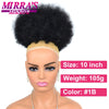 Synthetic Afro Puff Drawstring Ponytail Hair Bun 10 Inch Short Afro Kinkys Curly Afro Bun Extension Hairpieces Large Size