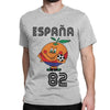 Naranjito T-shirt Men's High Quality Round Neck Spain 82 Spanish Mascot 1982 Football T-shirt Top