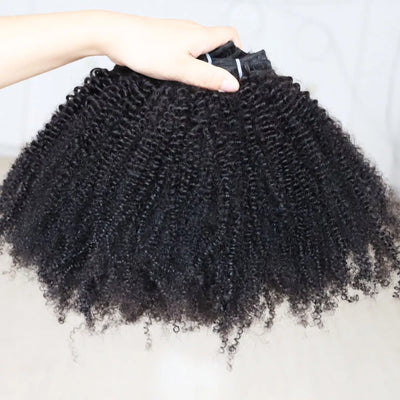 4C Weft Virgin Remy Human Hair Bundles 4C Smallest Tight Curly Weave Weft Mongolian Curly Hair Weaving for Black Women