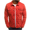 Herren Jeansjacke M-4XL Herbstkleidung Modejacken Einfarbig Business Casual Multi-Taschen Langarm Top Streetwear