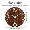 12 Inch Luminous Wall Clock Wood Silent light in dark night Nordic Fashion Wall Clock Non Ticking Clock With Night Light
