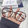 Ultraleichte Blaulichtfilter-Brille für Mädchen, Retro-Grüner Rahmen, schlichte Brille, Blaulichtfilter, transparente Brille für Damen