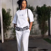 Women's Fashion 2pc Tracksuit Short Sleeve Letter Print T-shirt Wide Leg Pants Casual Streetwear Outfit For Daily Hangout