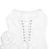 Articat Sexy Trägerloses Bandagenkleid, Zweilagiges Mesh-Patchwork, Damen, Transparent, Blumen-Bänder, Vestidos, Party, Clubwear