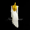 Neondancer Neue Damen Lateintanzkleidung Rumba Performance Wettkampfkleidung Mesh-Stoff Latein-Langkleid