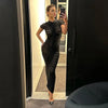 Gestricktes langes weißes Kleid Damen Bodycon Cocktail Abendkleider Damen Sommer Elegant Luxus Maxi Strick Sexy Party schwarze Kleider