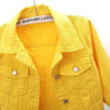 2024 New Women Spring Autumn Denim Jacket Tops Pink Color Solid Short Multicolor Feminino Three Quarter Sleeve Jean Jacket